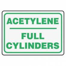 Accuform Signs MCPG563VP Sign  Acetylene-Full Cylinders  7X10  Plastic