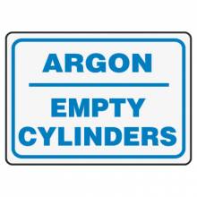 Accuform Signs MCPG564VP Sign  Argon-Empty Cylinders  7X10  Plastic