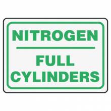 Accuform Signs MCPG571VP Sign  Nitrogen-Full Cylinders  7X10  Plastic