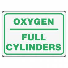Accuform Signs MCPG542VP Sign  Oxygen-Full Cylinders  10X14  Plastic