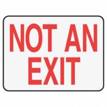 Accuform Signs MEXT910VP Sign Not An Exit(Red/White)  7X10 Pl (1 EA)