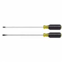 Klein Tools 85072 Screwdriver Set, Long Blade Slotted and Phillips, 2-Piece