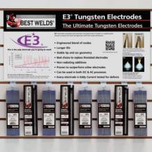 Best Welds E3-DW3 Wall Display For E3 Tungsten  W/Electrodes