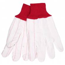MCR Safety 9018CDPCR Double Palm Poly Cotton White W/ Red K/W (1DZ)