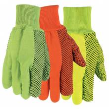 MCR Safety 9018DG Green -Double Palm,  Dot,  Knit Wrist (1DZ)