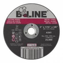 B-Line Abrasives 303538 3 X .035 B-Line T1 Cutting Wheel A60T 3/8 A.H.