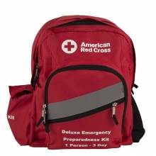 First Aid Only 91052 Emergency Preparedness Backpack Red Cross Deluxe