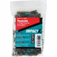 Makita A-98974 ImpactX™ #1 Phillips 2″ Power Bit, 50/pk, Bulk