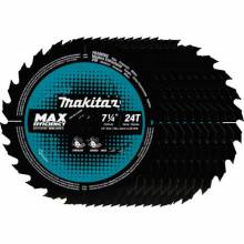 Makita B-61656-10 7‑1/4" 24T Carbide‑Tipped Max Efficiency Circular Saw Blade, Framing, 10/pk
