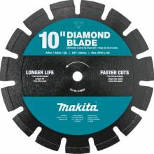 Makita B-69652 10" Diamond Blade, Segmented, Dual Purpose