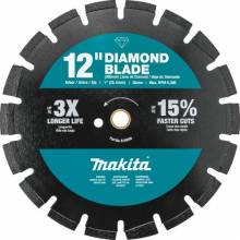 Makita B-69668 12" Diamond Blade, Segmented, Dual Purpose