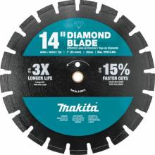 Makita B-69674 14" Diamond Blade, Segmented, Dual Purpose