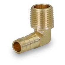 Everflow B27-12  1/2" HOSE BARB x 1/2" MIP ELBOW BRASS  (NOT FOR POTABLE USE)