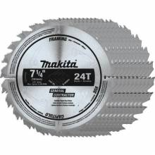 Makita D-45989-10 7‑1/4" 24T Carbide‑Tipped Circular Saw Blade, Framing/General Purpose, 10/pk