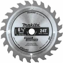 Makita D-67022 6‑1/2" 24T Carbide‑Tipped Circular Saw Blade, General Purpose