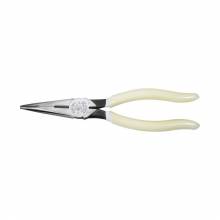 Klein Tools D203-8-GLW Pliers, Needle Nose Side-Cutters, High-Visibility, 8-Inch