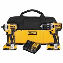 Dewalt DCK283D2  20V MAX* XR® Brushless Cordless Compact Drill / Driver and Impact Driver Combo Kit