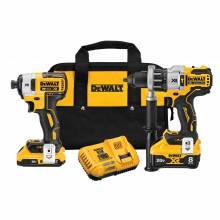 Dewalt DCK299D1W1  20V MAX* XR® Hammer Drill/Driver With POWER DETECT™ Tool Technology & Impact Driver Kit 
