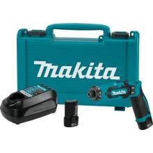 Makita DF012DSE 7.2V Lithium‑Ion Cordless 1/4" Hex Driver‑Drill Kit with Auto‑Stop Clutch