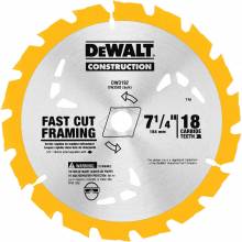 Dewalt DW3592B10  PCD Carbide Thin Kerf Circular Saw Blade (Bulk) 7-1/4" 18T 