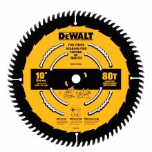 Dewalt DWA11080  10 in Fine Finish Saw Blade (80 Tooth) 