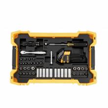 Dewalt DWMT45402  1/4 in and 3/8 in Mechanic Tool Set With ToughSystem® 2.0 Tray and Lid (131 pc)