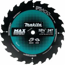 Makita E-07272 10‘1/4" 24T Carbide‘Tipped Max Efficiency Circular Saw Blade, Framing