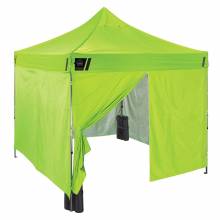 Ergodyne 12976 SHAX 6053 Enclosed Pop-Up Tent Kit - Includes 1 Tent and 4 Sidewalls - 10ft x 10ft  (Lime)