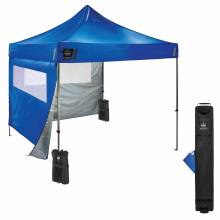 Ergodyne 12982 SHAX 6052 Heavy-Duty Pop-Up Tent Kit + Mesh Windows - 10ft x 10ft Single (Blue)