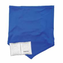 Ergodyne 42135 Chill-Its 6482 Cooling Neck Gaiter Bandana with Rechargeable Phase Change Ice Packs S/M (Blue)