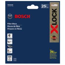 Bosch FBX6120 Fiber Discs 6" x 120 grit 25pk