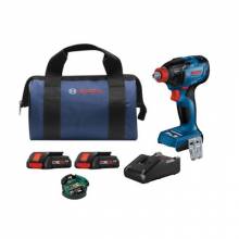 Bosch GDX18V-1860CB25 18V Brushless Advanced Connected-Ready Socket-Ready Impact w/ (2) 4.0 Ah CORE Compact Batteries