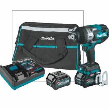 Makita GWT01D 40V max XGT® Brushless Cordless 4‑Speed High‑Torque 3/4" Sq. Drive Impact Wrench Kit w/ Friction Ring Anvil (2.5Ah)