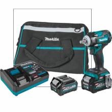 Makita GWT04D 40V max XGT® Brushless Cordless 4‑Speed 1/2" Sq. Drive Impact Wrench Kit w/ Friction Ring Anvil (2.5Ah)