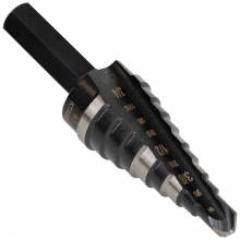 Klein Tools KTSB03 Step Drill Bit Double Fluted #3, 1/4 to 3/4-Inch