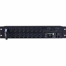 CyberPower PDU41003 Single Phase 100 - 120 VAC 30A Switched PDU - 16 Outlets, 12 ft, NEMA L5-30P, Horizontal, 2U, SNMP, 3YR Warranty