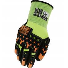 Mechanix Wear S5DP-91-007 SpeedKnit™ M-Pact® Hi-Viz S5DP91 High-Visibility Coated-Knit Work Gloves, Size-S