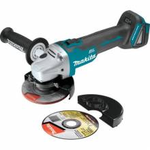 Makita XAG04Z 18V LXT® Lithium‑Ion Brushless Cordless 4‑1/2” / 5" Cut‑Off/Angle Grinder, Tool Only