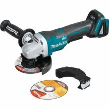 Makita XAG11Z 18V LXT® Lithium‑Ion Brushless Cordless 4‑1/2” / 5" Paddle Switch Cut‑Off/Angle Grinder, with Electric Brake, Tool Only