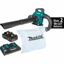 Makita XBU04PTV 36V (18V X2) LXT® Brushless Blower Kit with Vacuum Attachment Kit (5.0Ah)