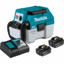 Makita XCV11T 18V LXT® Lithium‑Ion Brushless Cordless 2 Gallon HEPA Filter Portable Wet/Dry Dust Extractor/Vacuum Kit (5.0Ah)