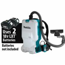 Makita XCV17Z 36V (18V X2) LXT® Brushless 1.6 Gallon HEPA Filter Backpack Dry Vacuum, Tool Only