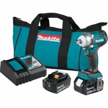 Makita XWT15T 18V LXT® Lithium‘Ion Brushless Cordless 4‘Speed 1/2" Sq. Drive Impact Wrench Kit w/ Detent Anvil