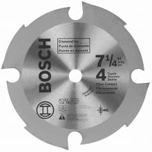 BOSCH CB704FC 7-1/4" 4T, FT, 10o Hook Angle, Fiber Cement
