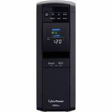 CyberPower CP1500PFCLCD UPS 1500VA 900W PFC compatible Pure sine wave - 1500VA/900W - Tower - 2 Minute Full Load - 10 x NEMA 5-15R