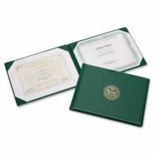 AbilityOne 7510007557077 SKILCRAFT Award Certificate Binder With Gold Army Seal - 8" x 10.5" - 2 Sheet - 1 Each - Green