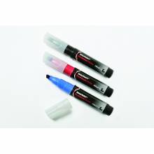 AbilityOne 7520005581501 SKILCRAFT Large Permanent Marker - Chisel Tip - 3- Color Set - Chisel, Bullet Marker Point Style - Black, Blue, Red - 3/Set