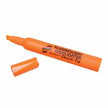 AbilityOne 7520013837924 SKILCRAFT Highlighter - Fine, Medium, Bold Pen Point Type - Chisel Marker Point Style - Fluorescent Orange - 12/Box