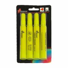 AbilityOne 752000NIB1660 SKILCRAFT Marker Highlighter Chl 4pk Ylw - Chisel Marker Point Style - 4/Pack