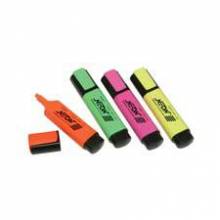 AbilityOne 7520012381728 SKILCRAFT Flat Fluorescent Highlighter - Chisel Marker Point Style - Green Ink, Pink Ink, Yellow Ink, Orange Ink - 4 / Set